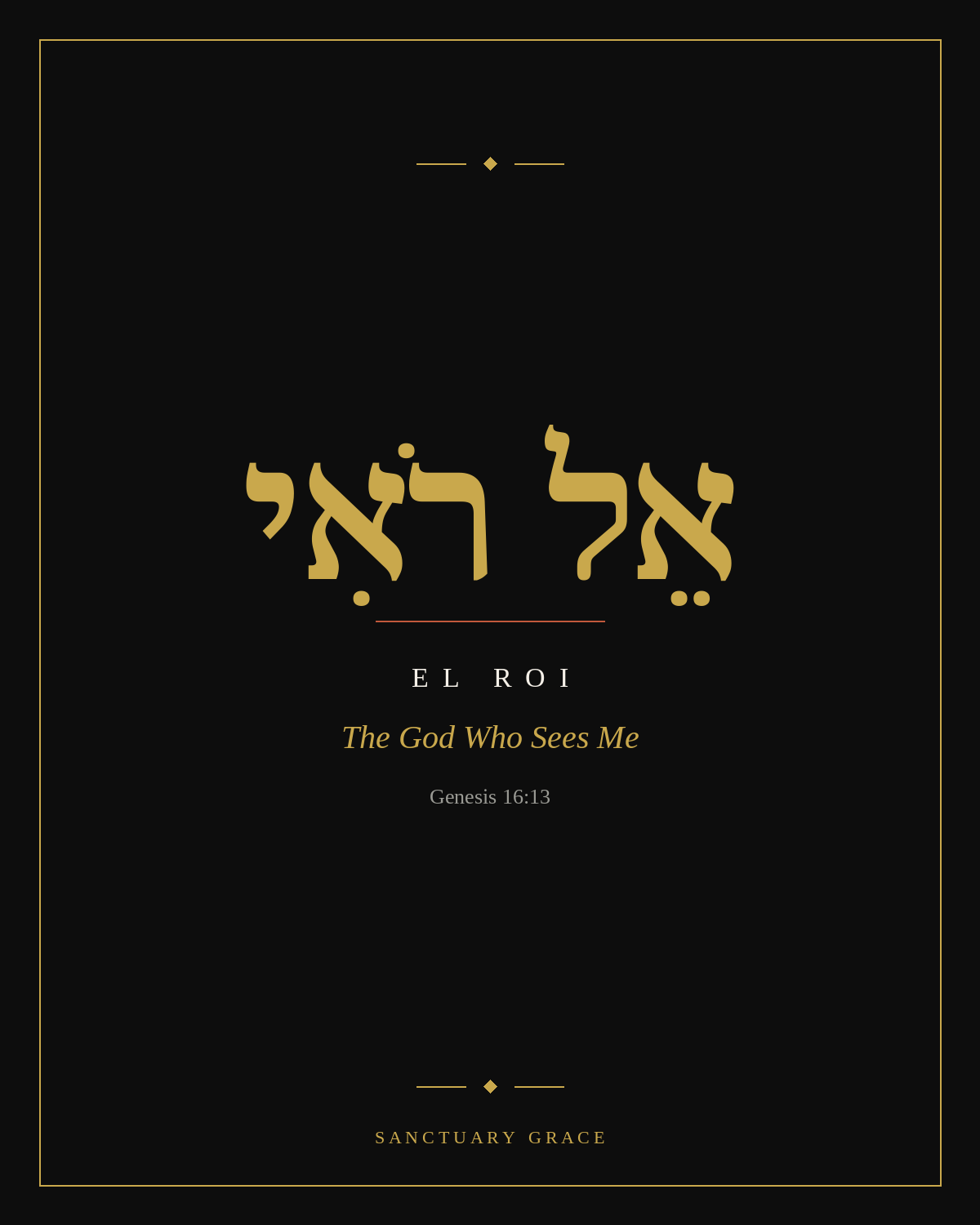 El Roi, Names of God card