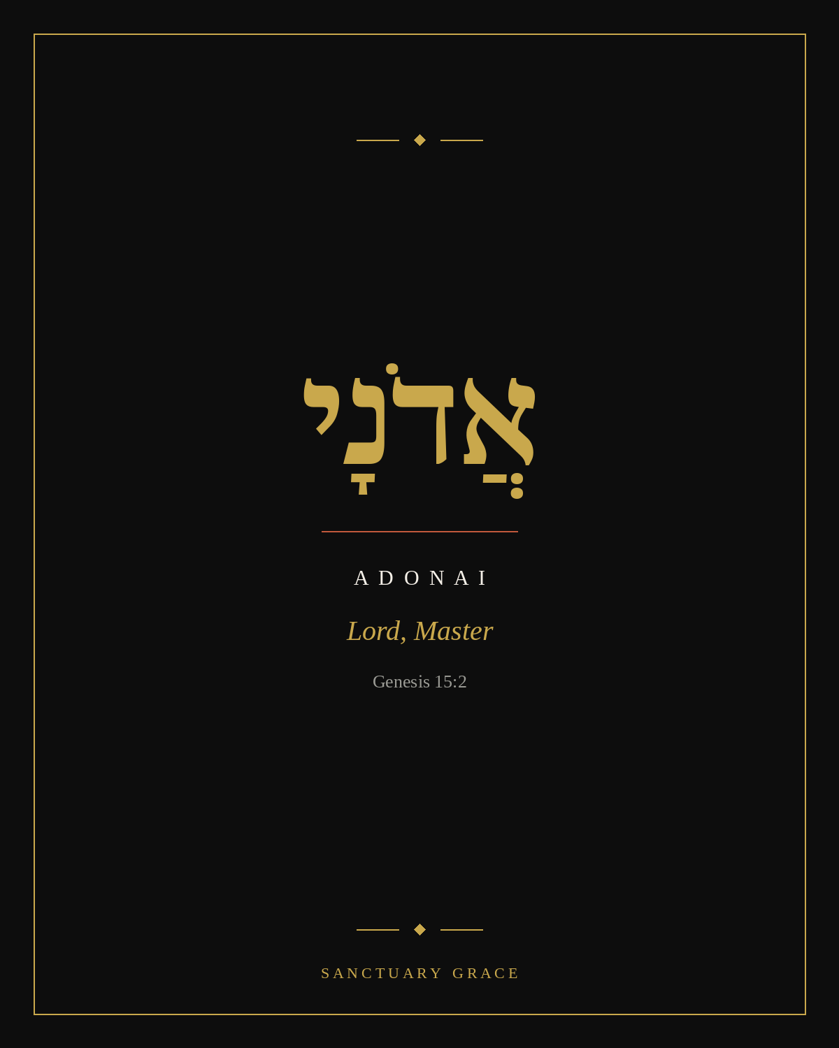 Adonai, Lord and Master