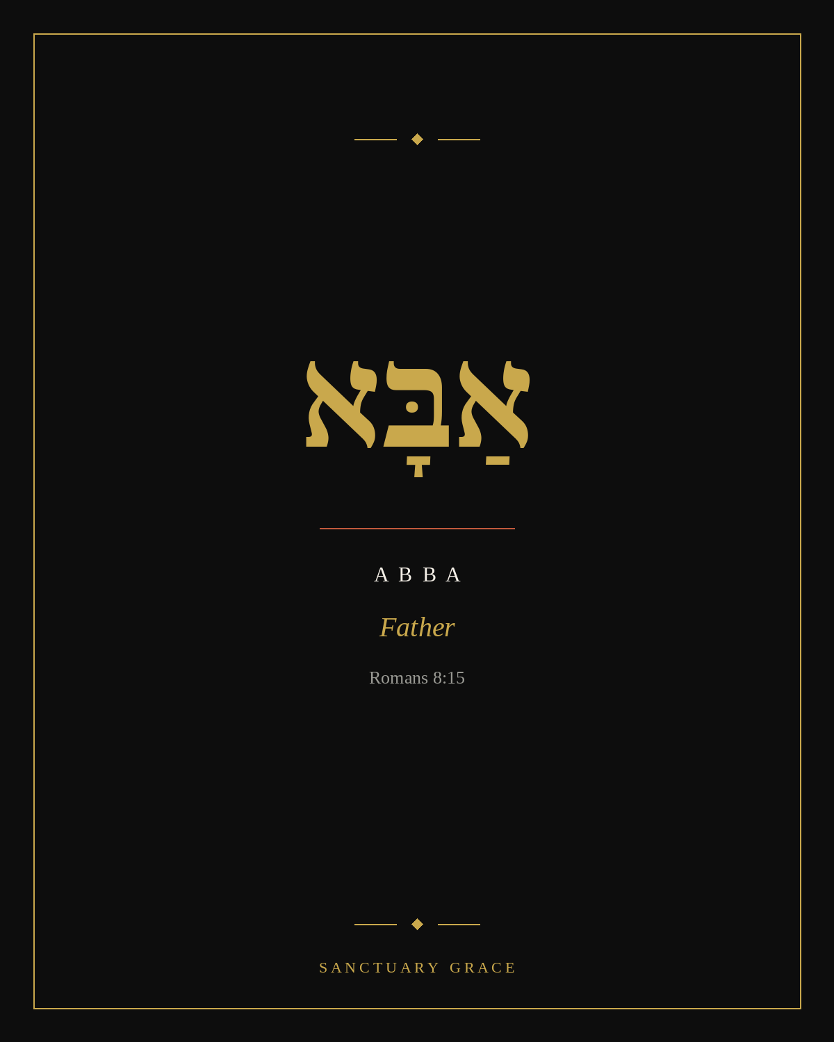 Abba, Names of God card