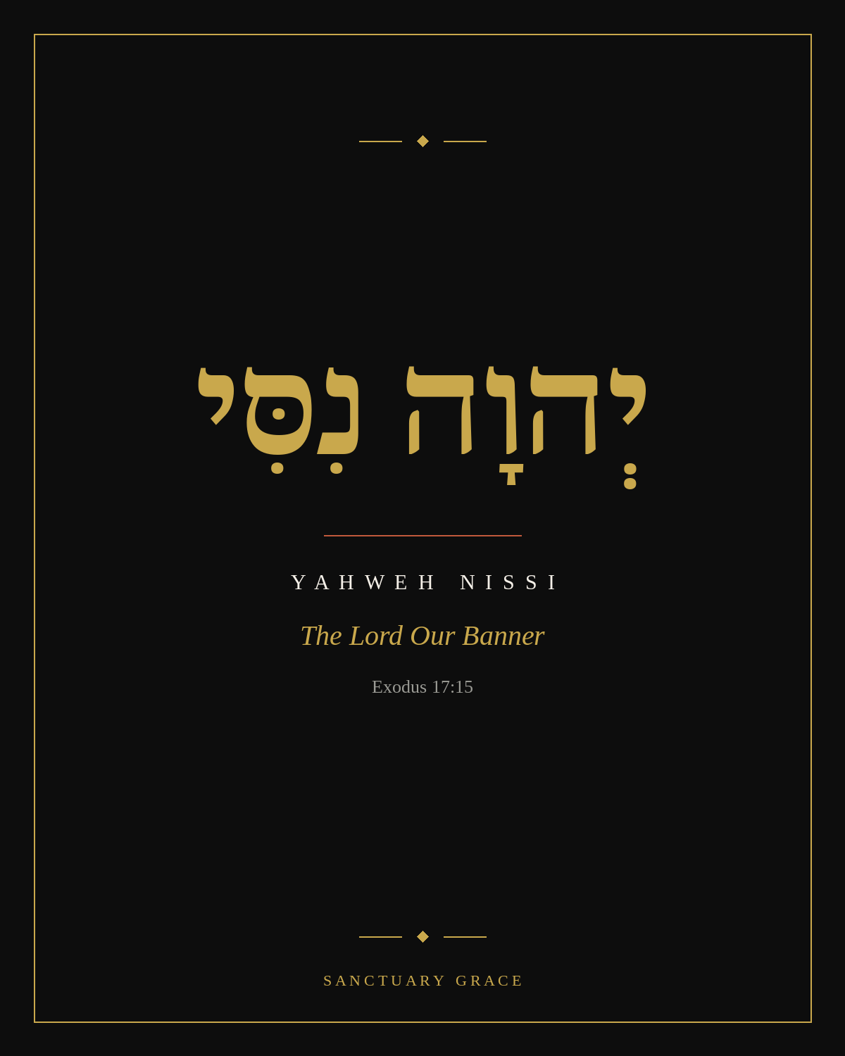 Yahweh Nissi wall art, The Lord My Banner