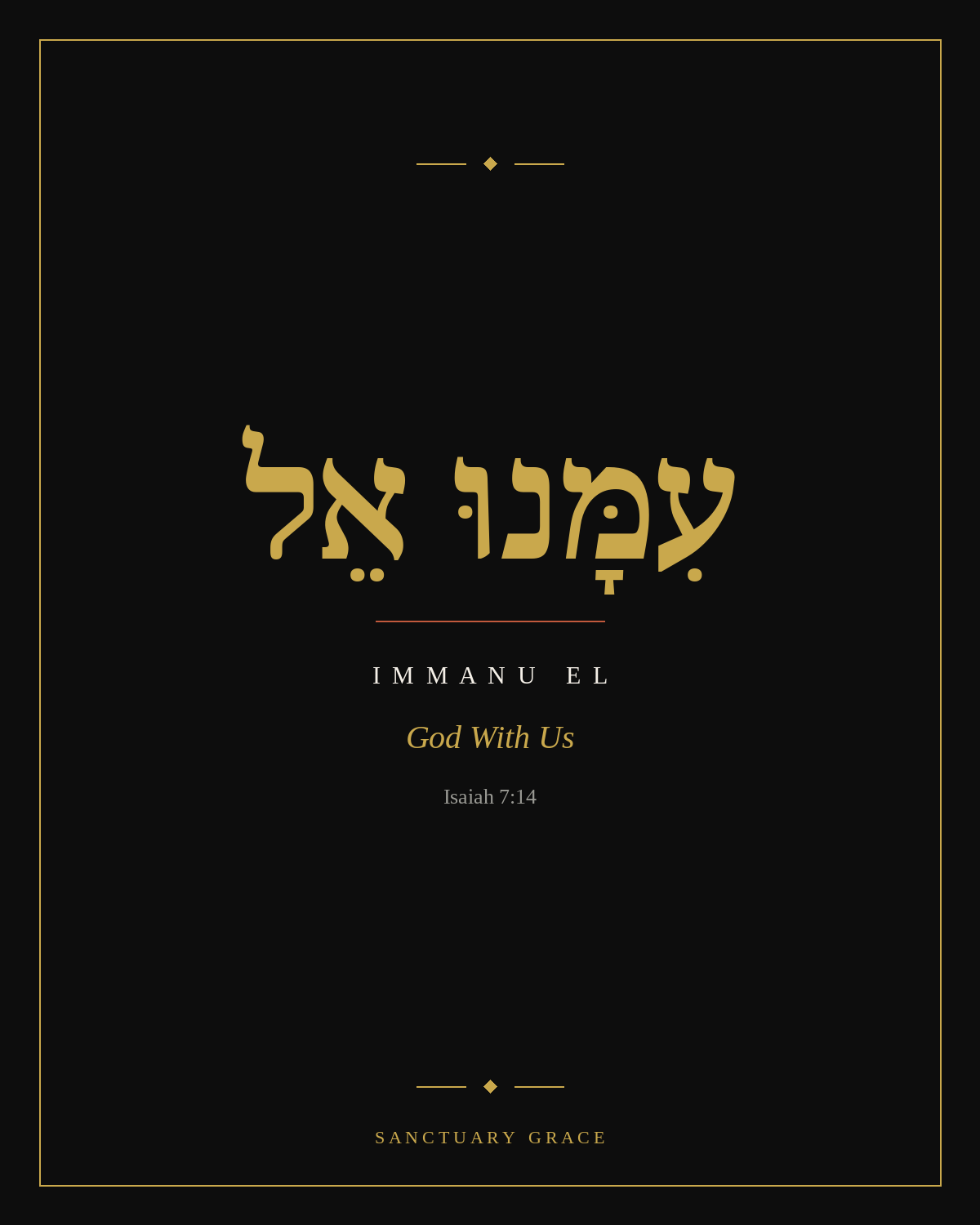 Immanuel wall art, God With Us